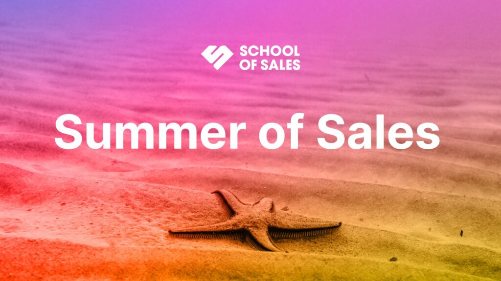 Summer of sales-otsikko, school of sales logo